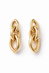 Premium Seri 3'lü Yaprak Model İğneli Kararmaz Kadın Küpe