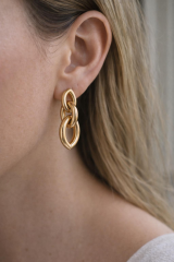 Premium Seri 3'lü Yaprak Model İğneli Kararmaz Kadın Küpe