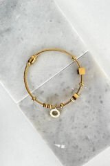 Özel Seri Romen Charmlı Kalp Ve Kelebek Detaylı Mıknatıslı Kadın Çelik Bileklik Kelepçe