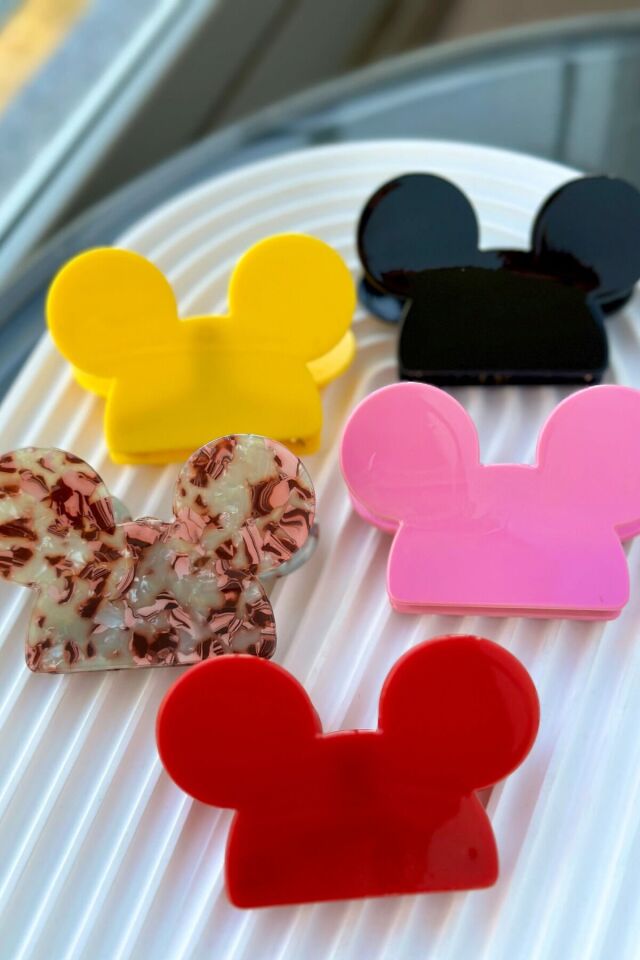 Mickey Mouse Tasarım Çocuk Tokası Kırmızı
