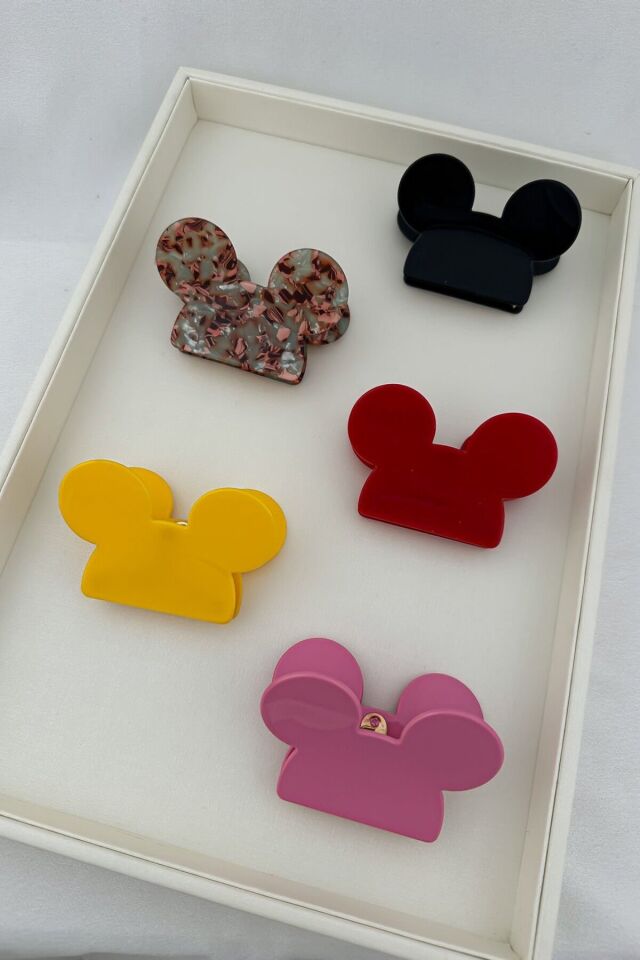 Mickey Mouse Tasarım Çocuk Tokası Sarı