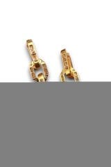 Yeni Sezon Dört Halka Zirkon Taş Detaylı Devin Tasarım Kadın Çelik Küpe