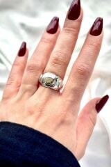 Premium Seri Planet Tasarım Cilalı Ayarlanabilir Kadın Yüzük