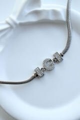 İthal Seri G Harfi Balık Sırtı Zincirli Kadın Çelik Bileklik Kararmaz Renk Atmaz