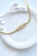 İthal Seri K Harfi Balık Sırtı Zincirli Kadın Çelik Bileklik Kararmaz Renk Atmaz