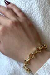 Premium Seri Treasure Tasarım Kararmaz Renk Atmaz Kadın Çelik Bileklik