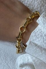 Premium Seri Treasure Tasarım Kararmaz Renk Atmaz Kadın Çelik Bileklik