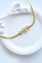 İthal Seri K Harfi Balık Sırtı Zincirli Kadın Çelik Bileklik Kararmaz Renk Atmaz