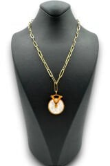 Yeni Seri Taşlı Tiff Zincirli Taşlı Model Kararma Yapmaz Tasarım Kadın Çelik Kolye