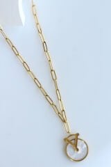 Yeni Seri Taşlı Tiff Zincirli Taşlı Model Kararma Yapmaz Tasarım Kadın Çelik Kolye