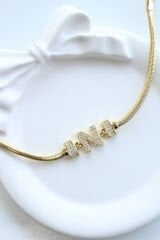 İthal Seri N Harfi Balık Sırtı Zincirli Kadın Çelik Bileklik Kararmaz Renk Atmaz