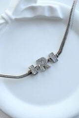 İthal Seri R Harfi Balık Sırtı Zincirli Kadın Çelik Bileklik Kararmaz Renk Atmaz