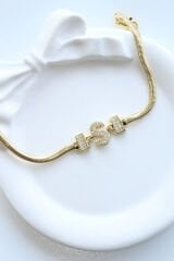 İthal Seri S Harfi Balık Sırtı Zincirli Kadın Çelik Bileklik Kararmaz Renk Atmaz