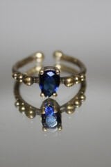 Exclusive Seri Ayarlanabilir Paslanmaz Kararmaz Boncuk Detay Bronz Zirkon Damla Taş Şık Kadın Yüzük