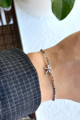 Yeni Sezon Ezme Zincirli Fiyonk Model Renk Atmaz Kararmaz Garantili Kadın Çelik Bileklik