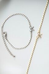 Yeni Sezon Ezme Zincirli Fiyonk Model Renk Atmaz Kararmaz Garantili Kadın Çelik Bileklik