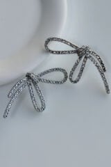 Premium Seri İthal Zirkon Taş Kaplama Büyük Fiyonk Model Kararmayan Şık Tasarım Kadın Küpe