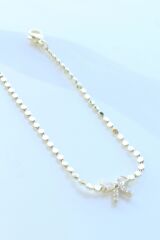 Yeni Sezon Ezme Zincirli Fiyonk Model Renk Atmaz Kararmaz Garantili Kadın Çelik Bileklik