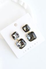 VIP Baget Zirkon Taşlı Tasarım Kararmaz Renk Atmaz Kadın Çelik Küpe