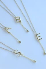 Uzak Şehir G Harfli Çelik Alya Kolye Kararmaz Renk Atmaz