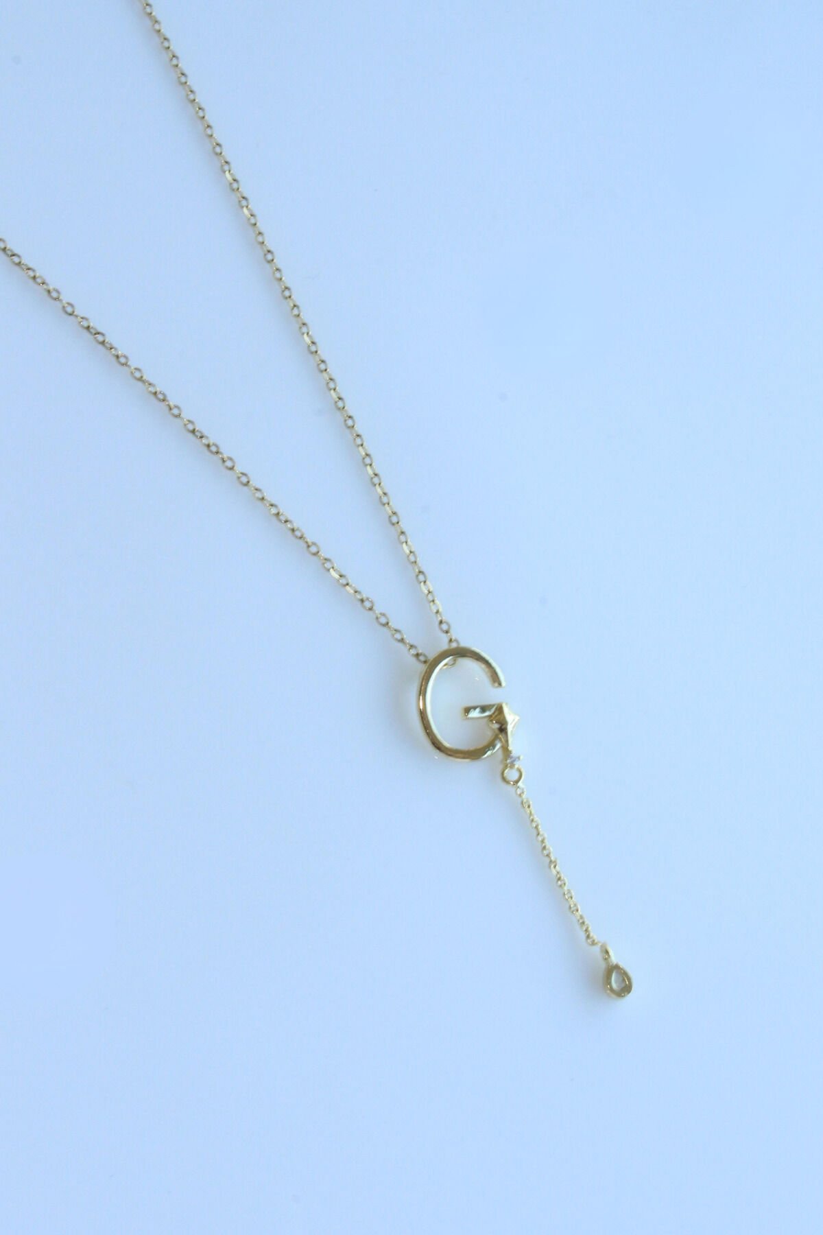 Uzak Şehir G Harfli Çelik Alya Kolye Kararmaz Renk Atmaz