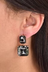 VIP Baget Zirkon Taşlı Tasarım Kararmaz Renk Atmaz Kadın Çelik Küpe