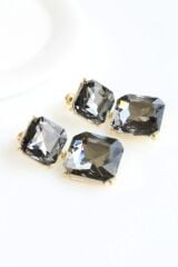 VIP Baget Zirkon Taşlı Tasarım Kararmaz Renk Atmaz Kadın Çelik Küpe