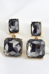 VIP Baget Zirkon Taşlı Tasarım Kararmaz Renk Atmaz Kadın Çelik Küpe