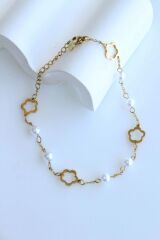 İncili Yonca Model Kadın Çelik Halhal