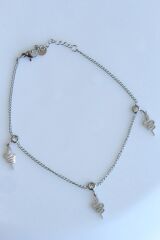 Sallantılı Yılan Model Kadın Çelik Halhal