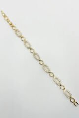 Gleam Link Bracelet Kuyumcu İşçiliği 14K Altın Kaplama Premium Seri Kadın Çelik Bileklik