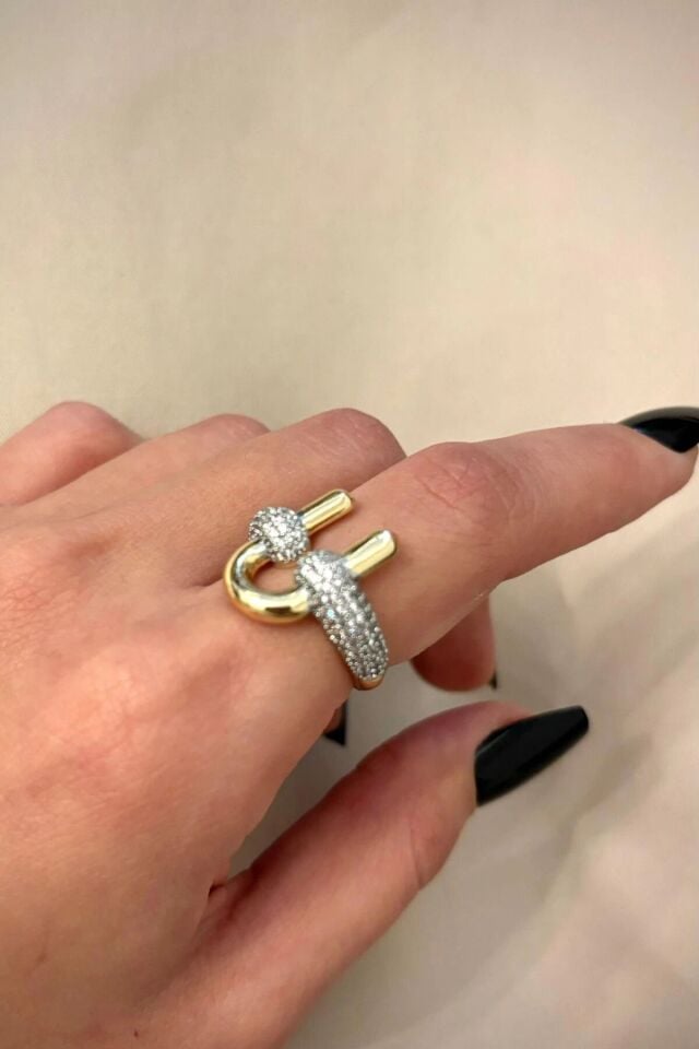 Exclusive Seri Ayarlanabilir Paslanmaz Kararmaz İthal Twist Model Tasarım Çelik Yüzük