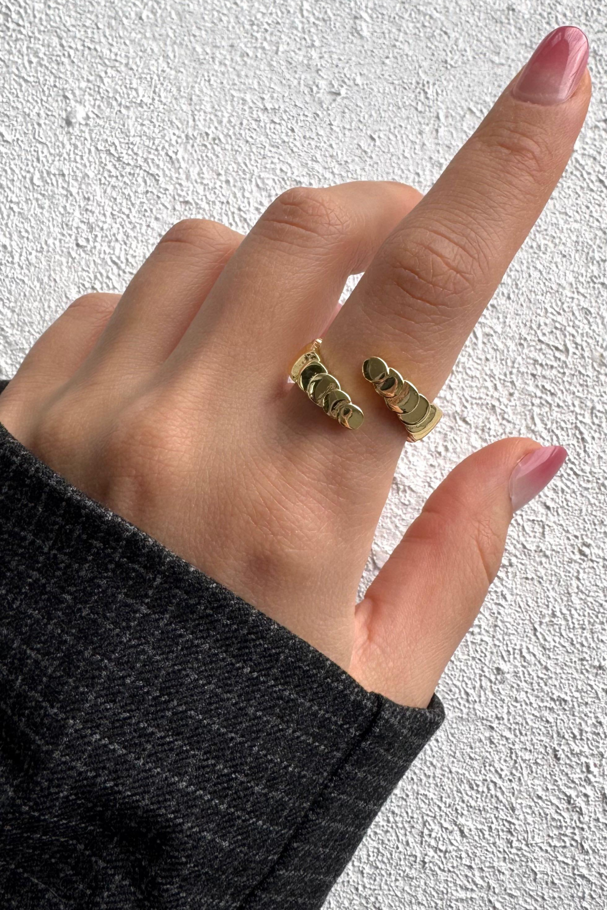 Yeni Sezon Moon Phases Tasarım Ayarlanabilir Kadın Yüzük