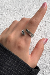 Yeni Sezon Moon Phases Tasarım Ayarlanabilir Kadın Yüzük