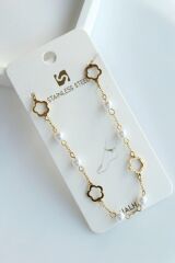 İncili Yonca Model Kadın Çelik Halhal