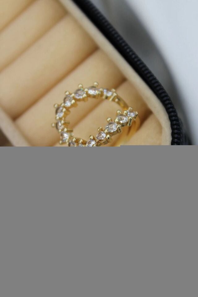 Premium Seri İvy Flower Ayarlanabilir Kadın Yüzük Gold