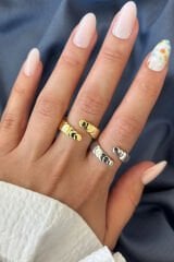 Yeni Sezon Moon Phases Tasarım Ayarlanabilir Kadın Yüzük