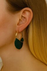 Zarif Çanta Tasarım Sallantılı Kadın Çelik Küpe