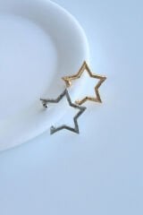 Yıldız Tasarım Sıkıştırmalı Earcuff Kıkırdak Küpe
