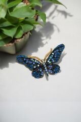 Premium Seri Kelebek Tasarım Kadın Yaka Broşu