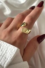 Premium Seri Dream Model Sarmal Tasarım Üstten Ayarlanabilir Kadın Çelik Yüzük