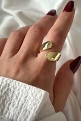 Premium Seri Dream Model Sarmal Tasarım Üstten Ayarlanabilir Kadın Çelik Yüzük