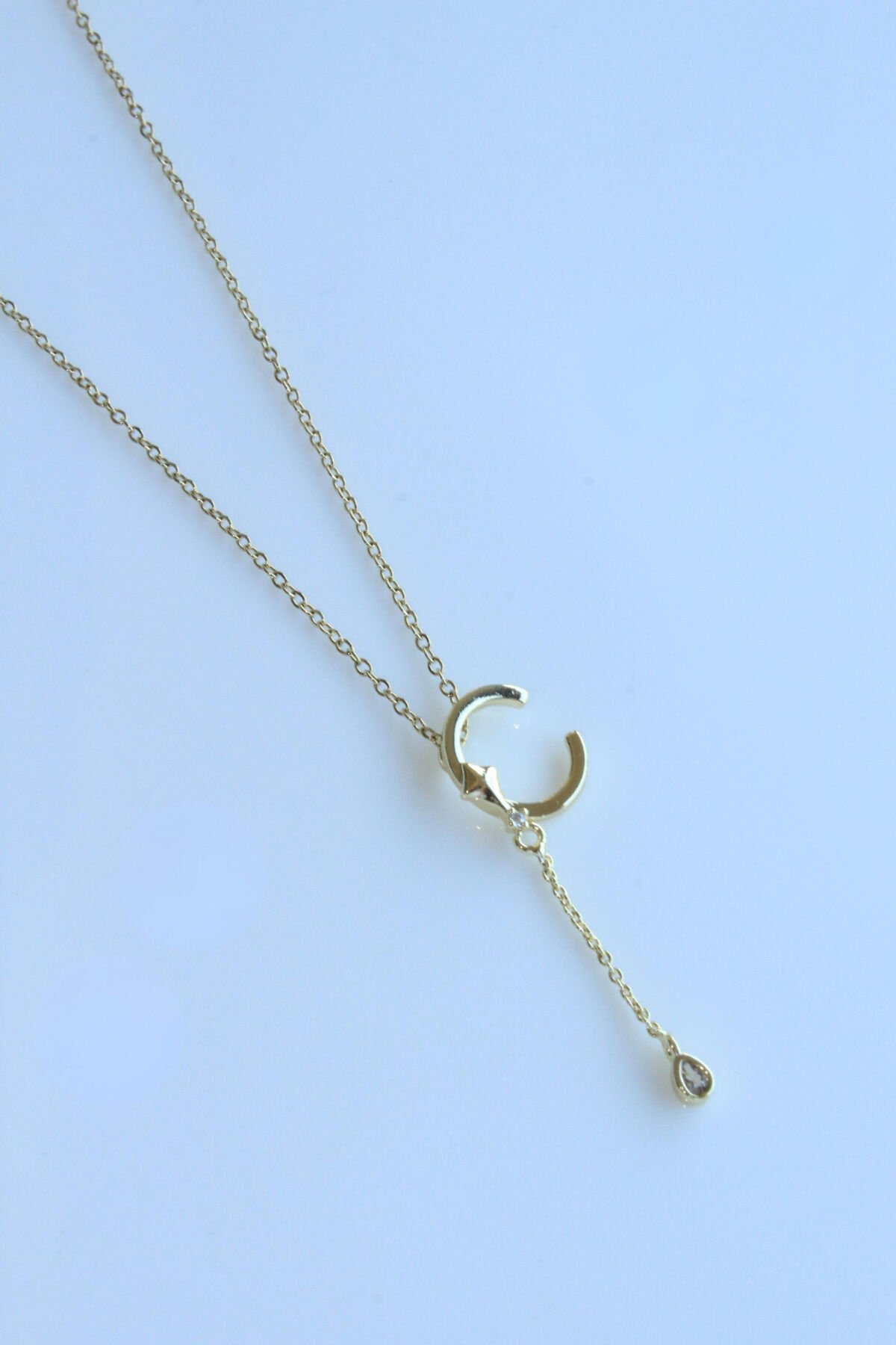 Uzak Şehir C Harfli Çelik Alya Kolye Kararmaz Renk Atmaz