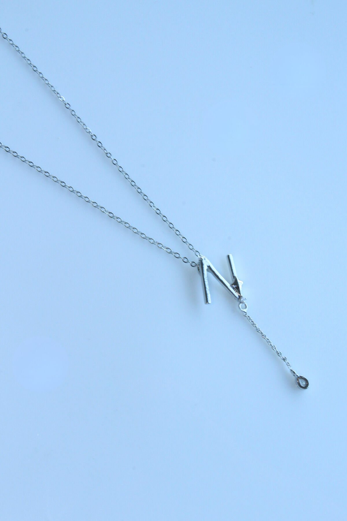 Uzak Şehir N Harfli Çelik Alya Kolye Kararmaz Renk Atmaz