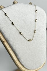 Özel Seri Badem Boncuk Detaylı 45 Cm Kadın Çelik Kolye