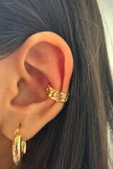Gumet Tasarım Kadın Sıkıştırmalı Earcuff Kıkırdak Küpe