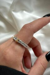 VIP %100 İthal X Co Tasarım Ayarlanabilir Kadın Çelik Yüzük