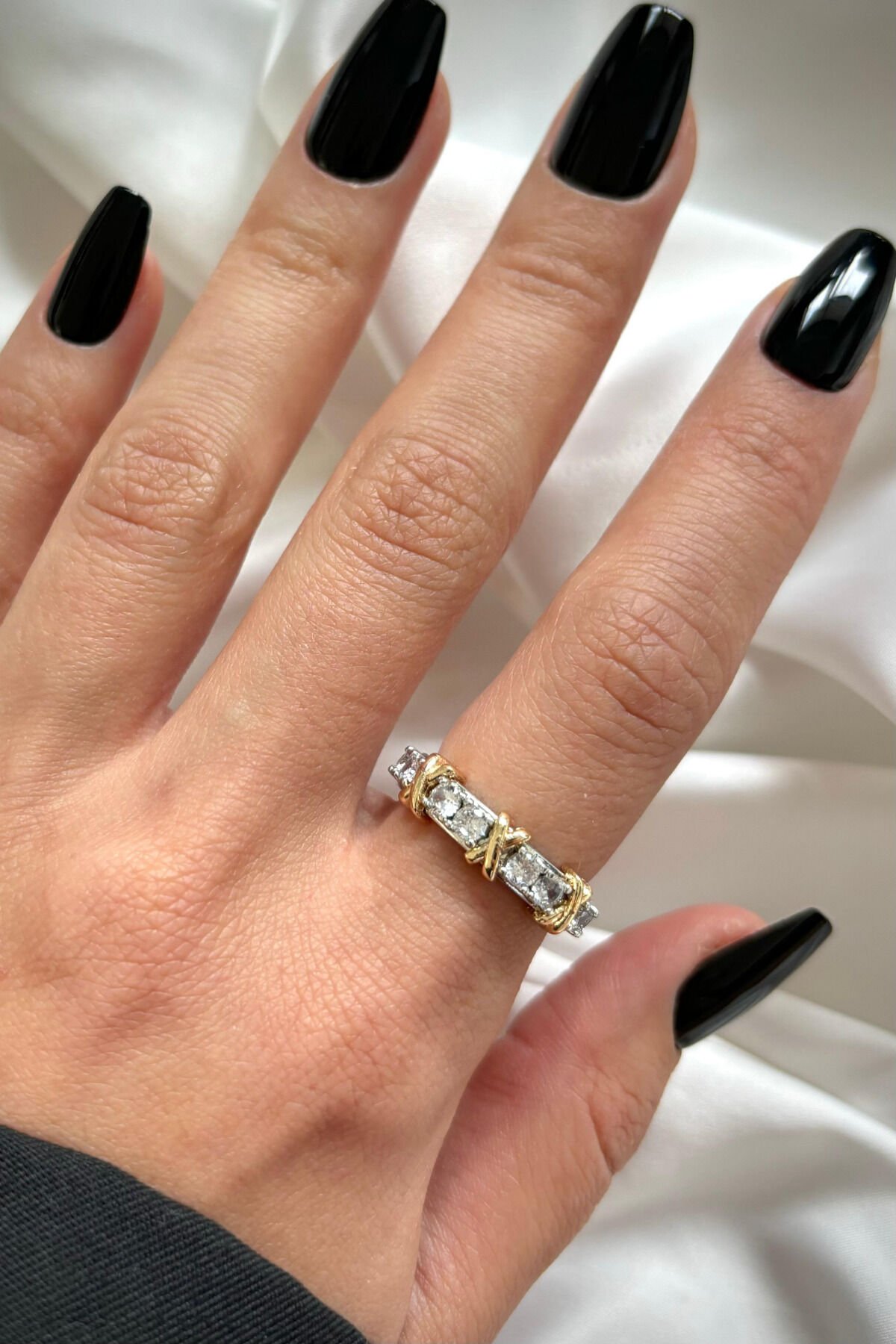 VIP %100 İthal X Co Tasarım Ayarlanabilir Kadın Çelik Yüzük