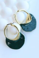 Zarif Çanta Tasarım Sallantılı Kadın Çelik Küpe