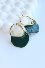 Zarif Çanta Tasarım Sallantılı Kadın Çelik Küpe